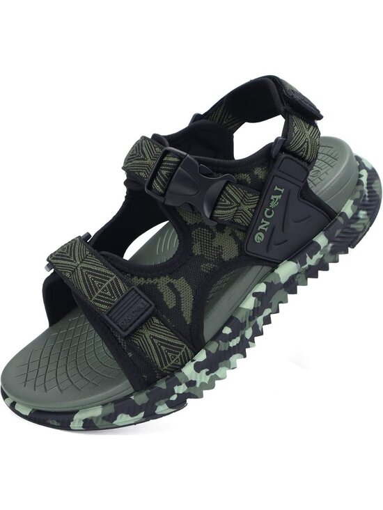Mens Green Camo Orthopedic Recovery Camouflage Mesh Athletic Hiking Sandal Shoes main image 6